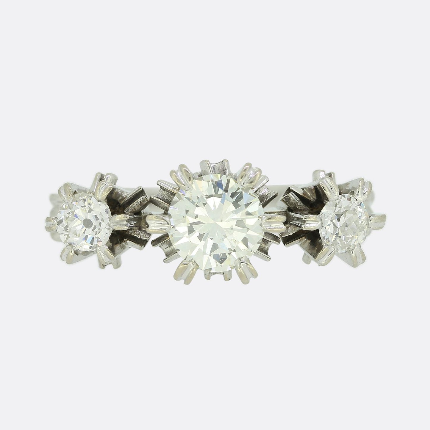 1.05 Carat Diamond Three Stone Engagement Ring