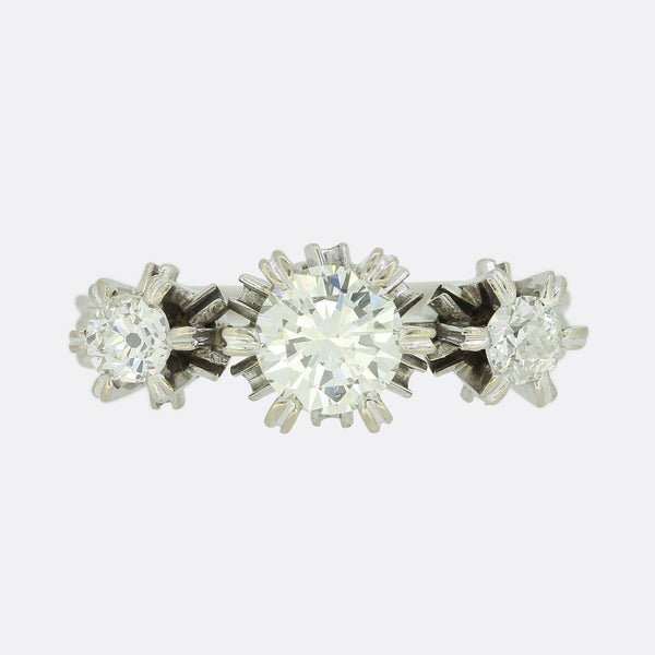 1.05 Carat Diamond Three Stone Engagement Ring