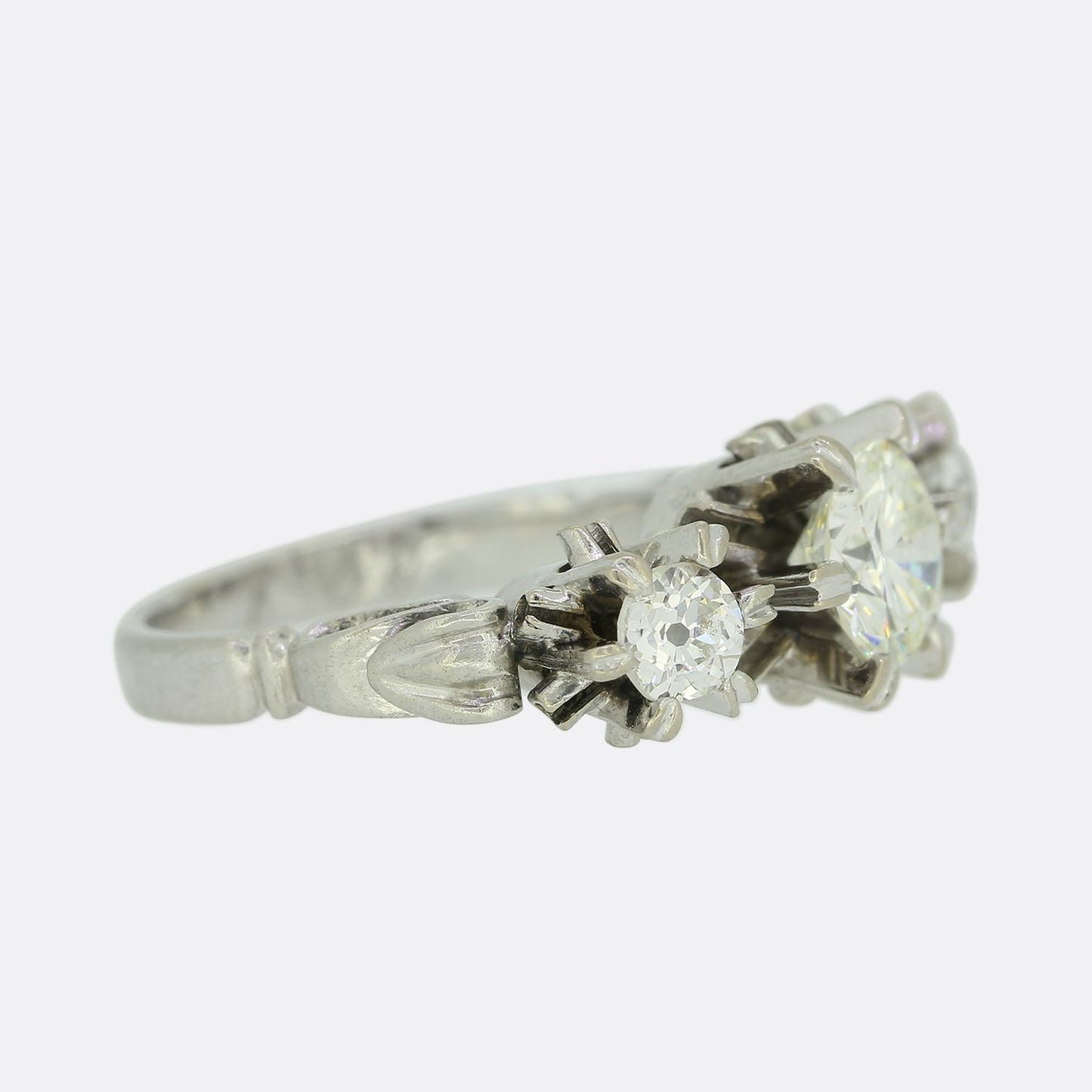 1.05 Carat Diamond Three Stone Engagement Ring
