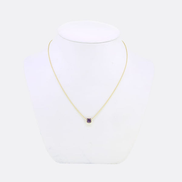 1.25 Carat Unheated Ceylon Purple Sapphire Pendant
