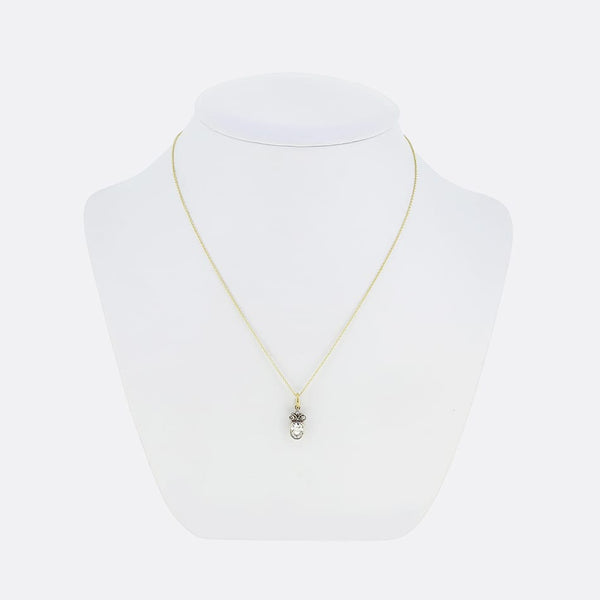 Victorian 0.90 Carat Old Cut Diamond Pendant
