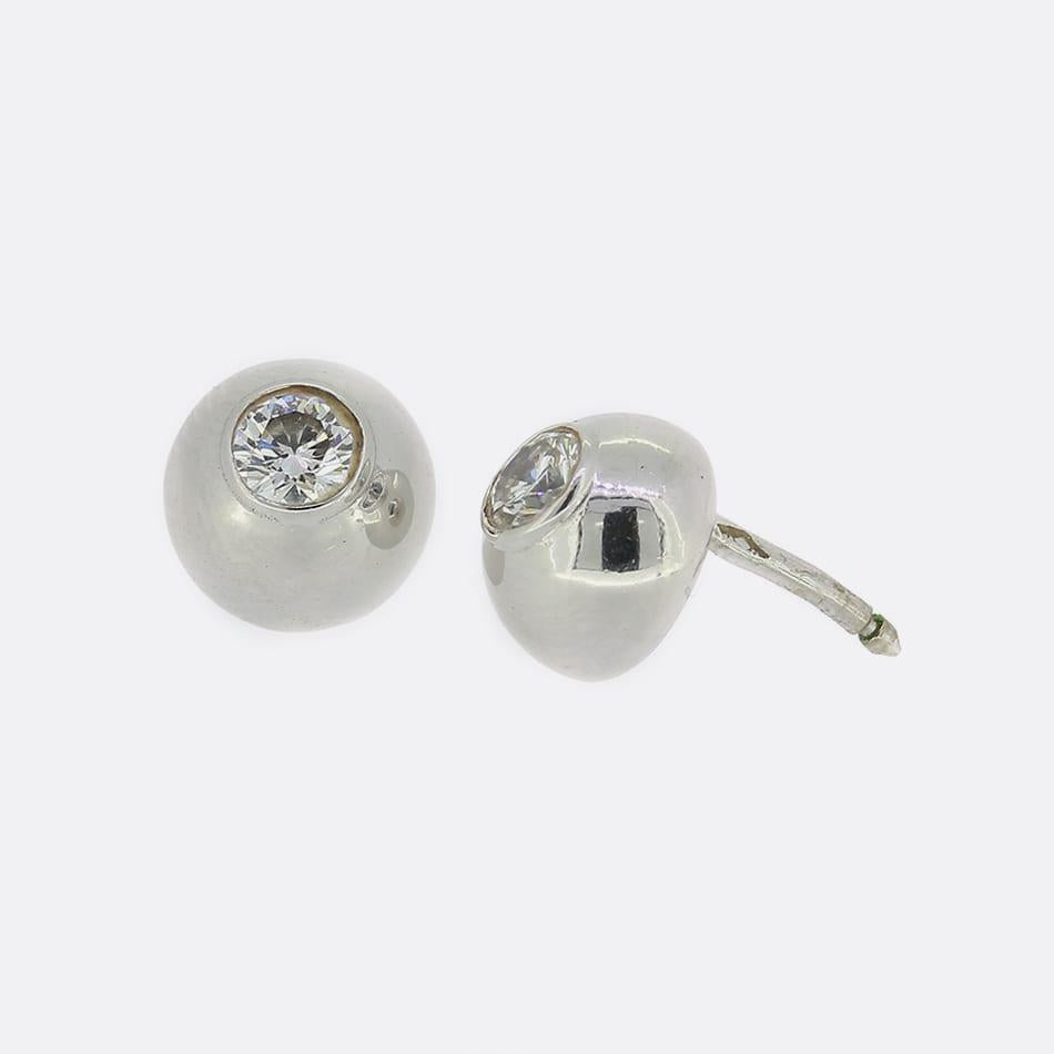 Cartier 0.40 Carat Diamond Perles de Diamants Stud Earrings