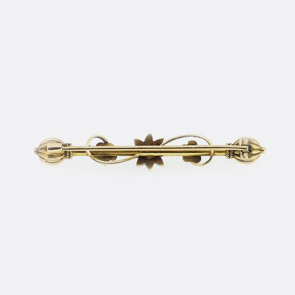 Victorian Pearl Bar Brooch
