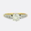 Edwardian 0.85 Carat Diamond Solitaire Engagement Ring