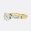 Edwardian 0.85 Carat Diamond Solitaire Engagement Ring