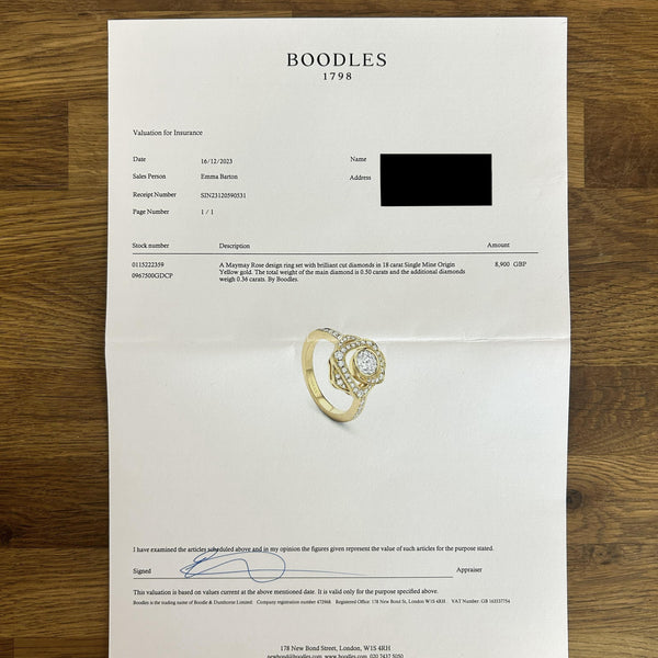 Boodles Maymay Rose Diamond Ring