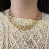 Vintage Textured Chain Necklace