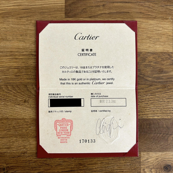 Cartier Three Diamond LOVE Ring Size K 1/2 (51)