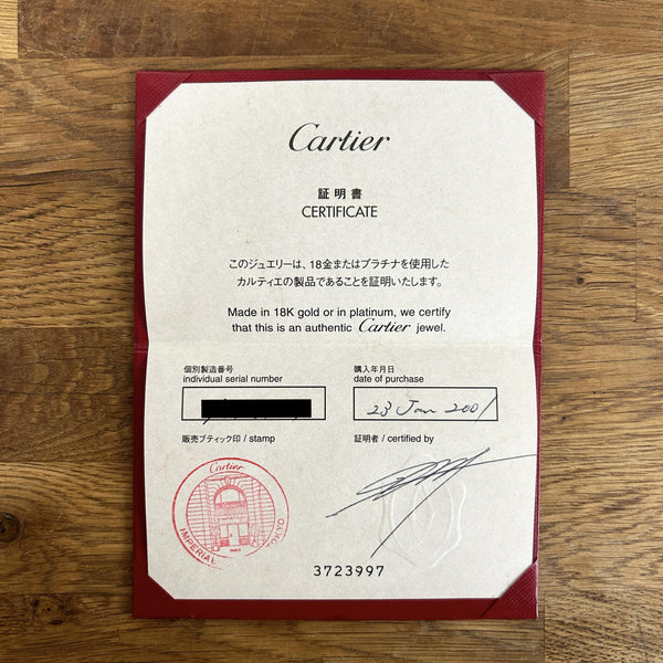 Cartier Three Diamond LOVE Ring Size J (49)