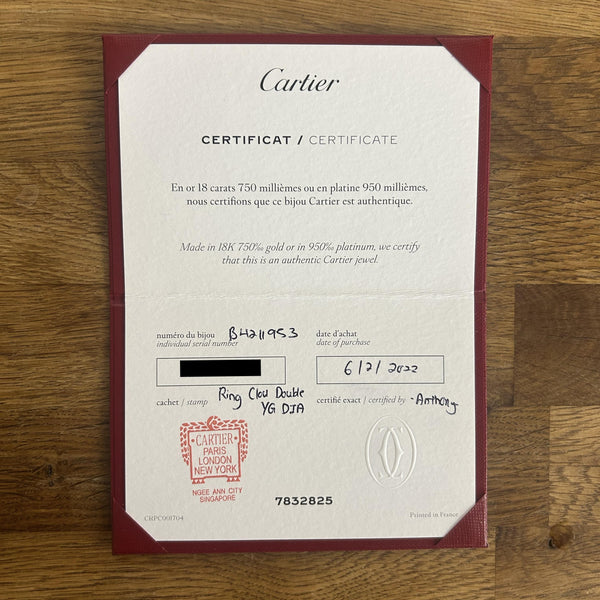 Cartier Juste un Clou Double Semi-Pavé Diamond Ring Size M (53)