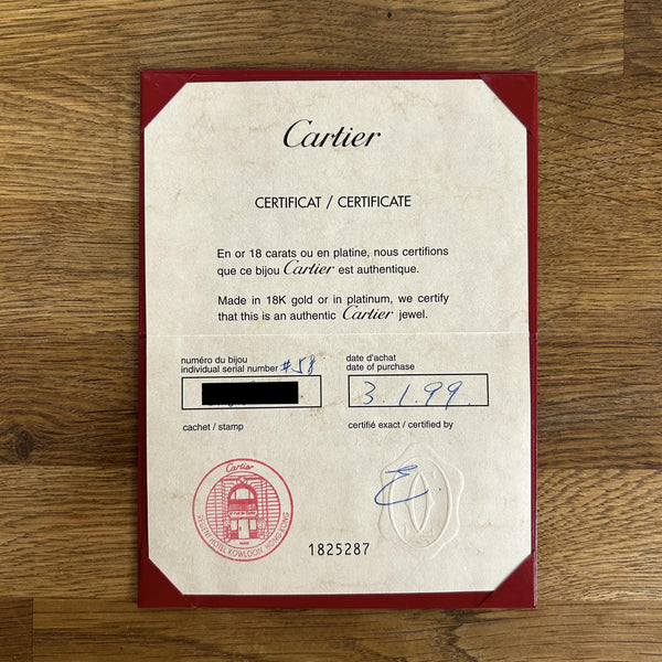 Cartier Classic Model Three Diamond LOVE Ring Size Q (58)