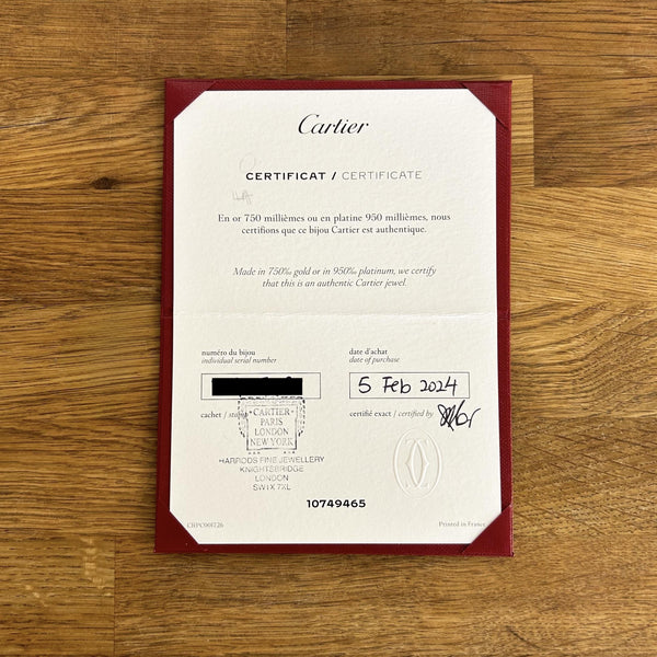 Cartier Paved Diamond Small LOVE Ring Size O (55)