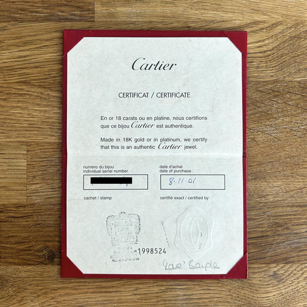 Cartier Classic Model LOVE Bangle Size 17