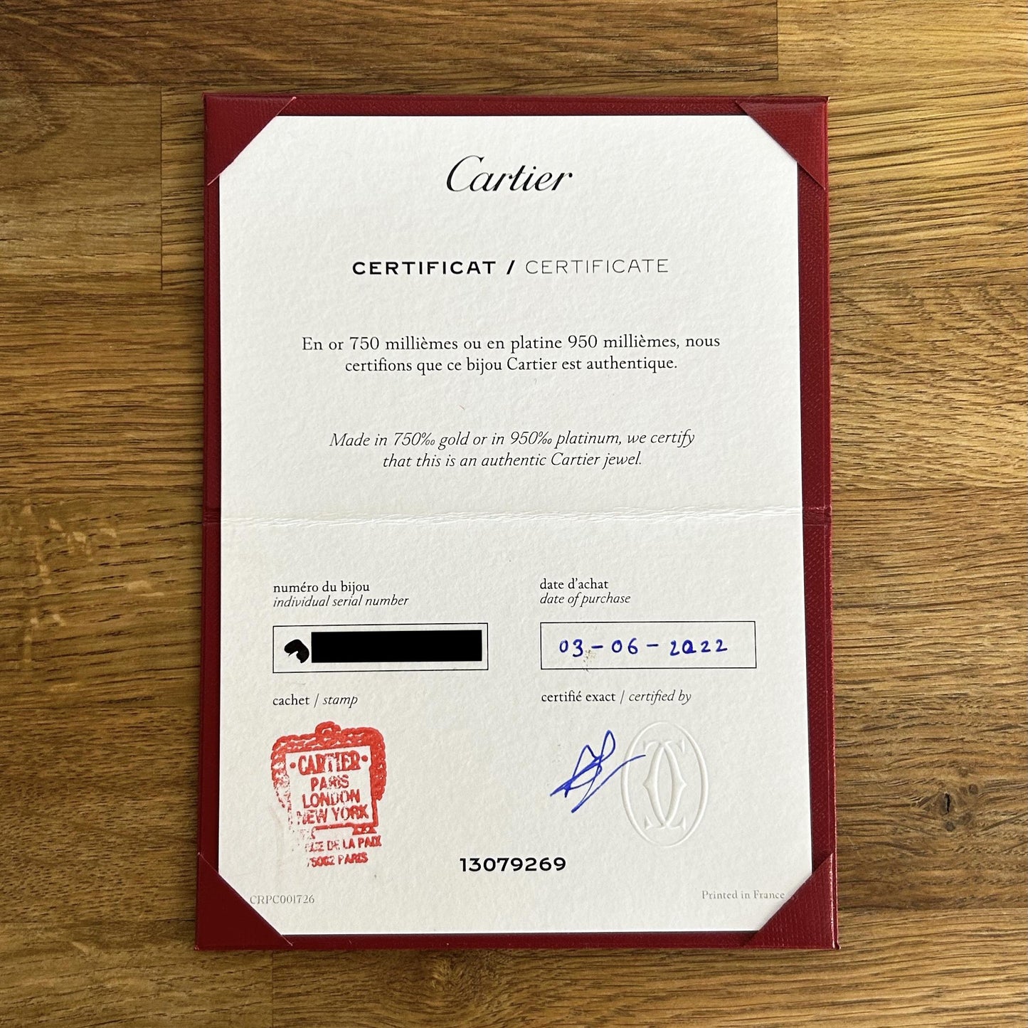 Cartier Small Model Paved Love Bangle Size 17