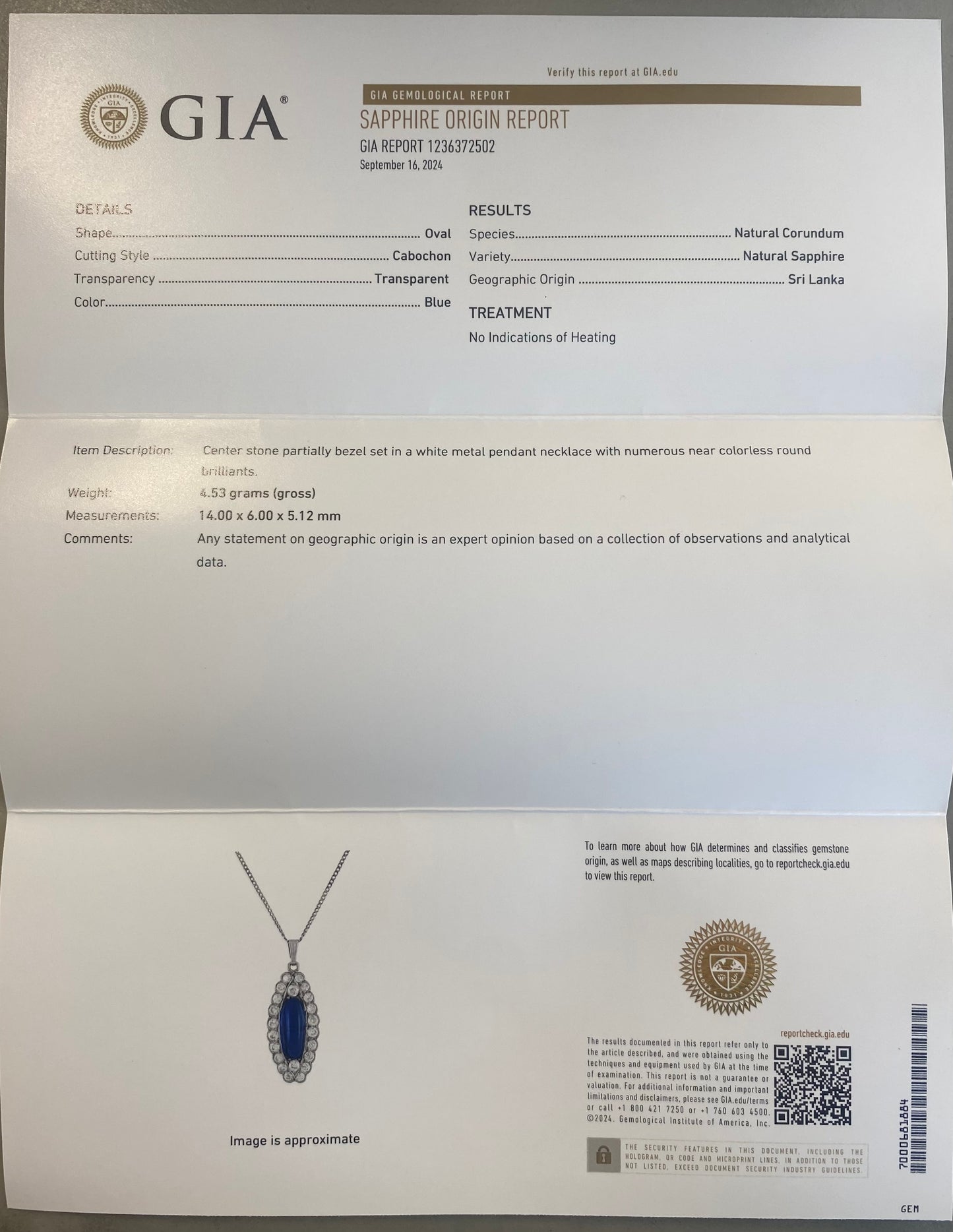 Art Deco Sapphire and Diamond Pendant Necklace