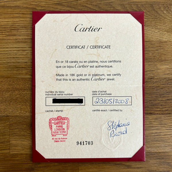 Cartier 1.02 Carat Diamond Solitaire Ring