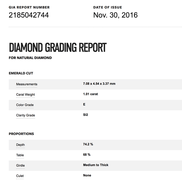 1.01 Carat Emerald Cut Diamond Split Shank Ring