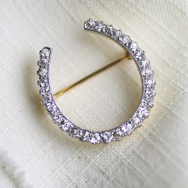 Howard & Co. Edwardian Diamond Horseshoe Brooch