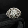 Antique 3.00 Carat Old Cut Diamond Bombe Ring