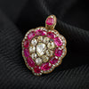 Victorian Burmese Ruby and Diamond Heart Locket Pendant