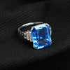Art Deco 11.70 Carat Natural Ceylon Sapphire and Diamond Cocktail Ring