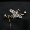 Victorian Ruby and Diamond Fly Bar Brooch