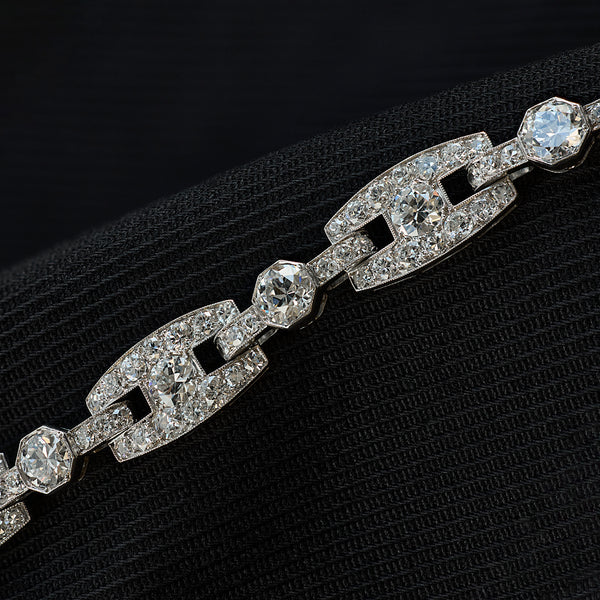 Chaumet Art Deco 9.50 Carat Diamond Bracelet