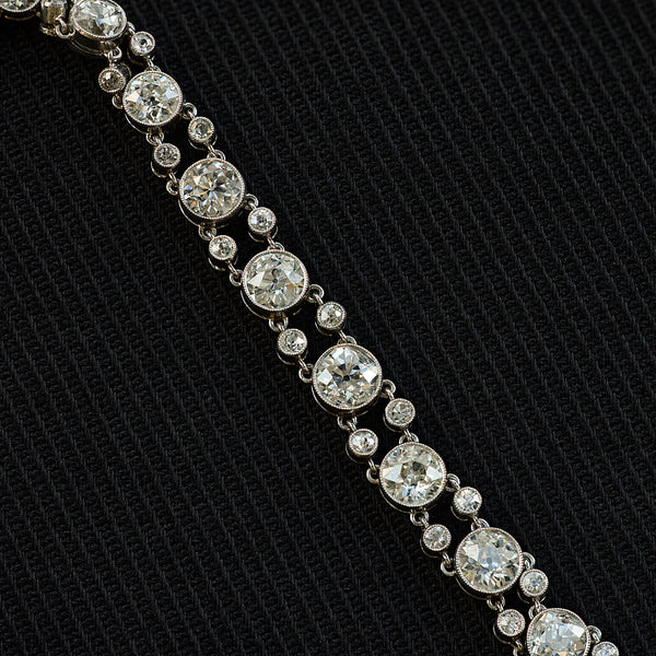 Art Deco 5.70 Carat Old Cut Diamond Bracelet
