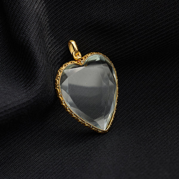 Victorian Rock Crystal Heart Pendant