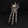Victorian Burmese Ruby and Diamond Shooting Star Brooch