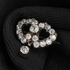 Victorian Old Cut Diamond Double Heart Drop Brooch