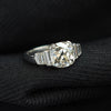 Art Deco 3.58 Carat Old Mine Cut Diamond Ring
