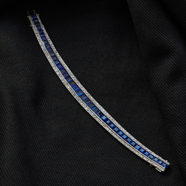 Cartier Art Deco Sapphire and Diamond Bracelet