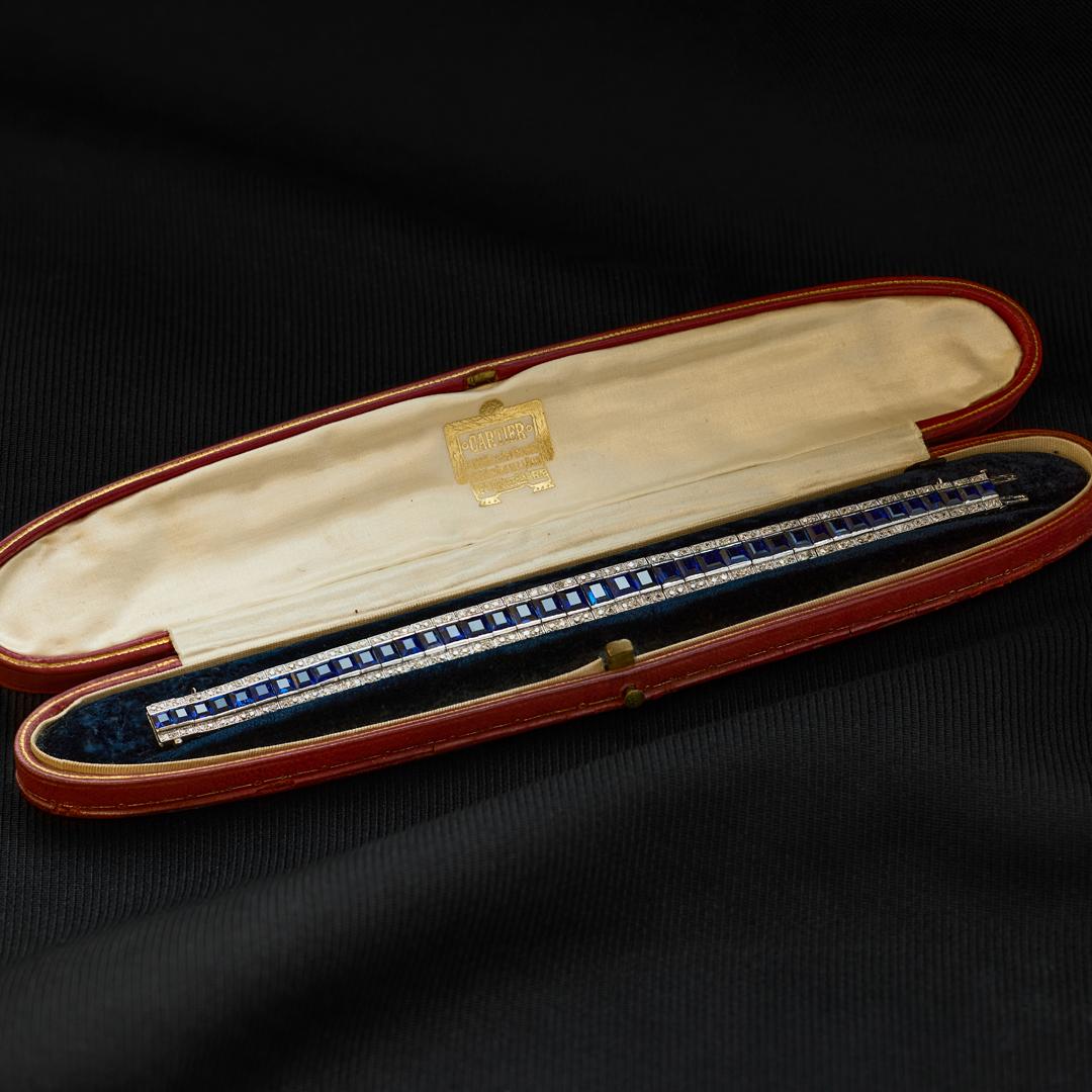 Cartier Art Deco Sapphire and Diamond Bracelet