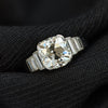 Art Deco 3.58 Carat Old Mine Cut Diamond Ring