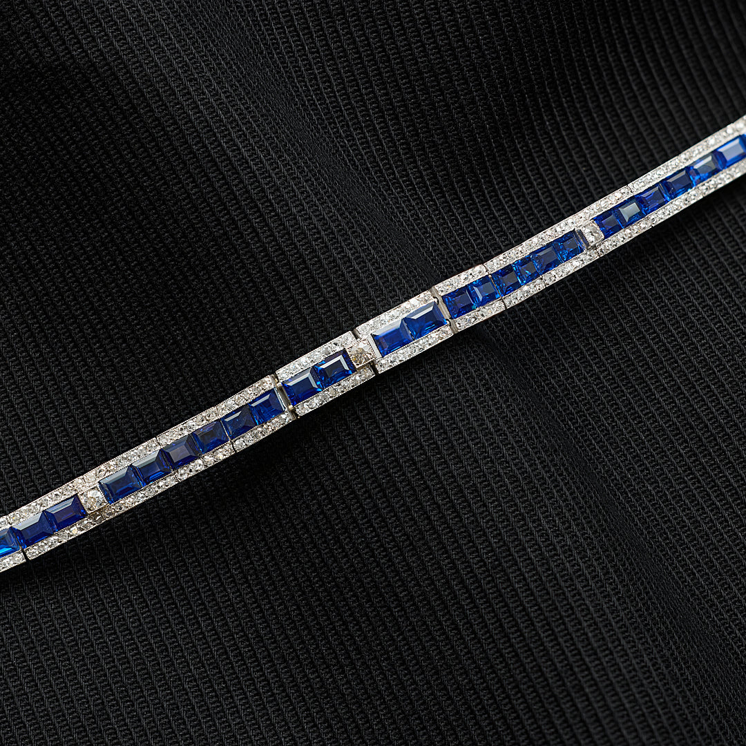 Art Deco Sapphire and Diamond Bracelet