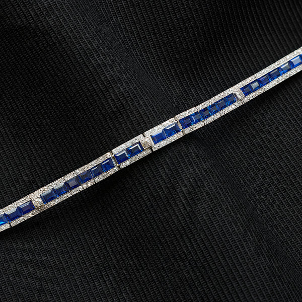 Art Deco Sapphire and Diamond Bracelet