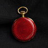 Patek Phillipe Red Guilloché Enamel Pendant Watch