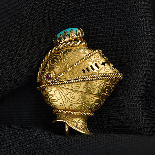George L'Enfant for Tiffany & Co. Medieval Jousting Helmet Flip Watch Pendant