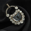 Victorian Rock Crystal and Diamond Padlock Pendant Brooch