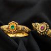 Georgian Emerald Ruby and Enamel Floral Bracelet Set