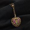 Victorian Demantoid Ruby Diamond and Pearl Heart Necklace