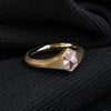 0.92 Carat Hexagonal Natural Fancy Light Pink Diamond Ring