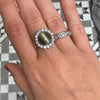 Antique Chrysoberyl and Diamond Cluster Ring