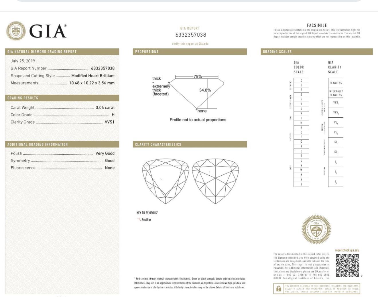 6.12 Carat Heart-Cut Diamond Earrings