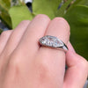 Janesich Art Deco Diamond Three Stone Ring
