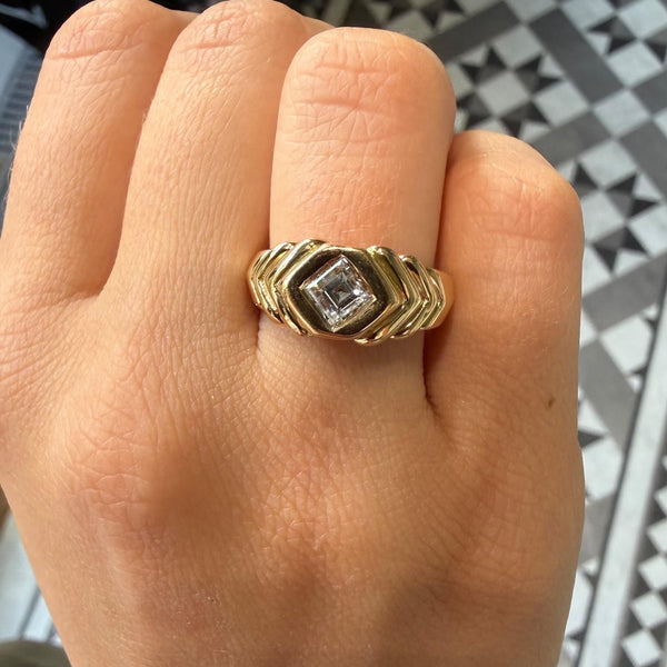 Boucheron Vintage Carre Cut Diamond Ring