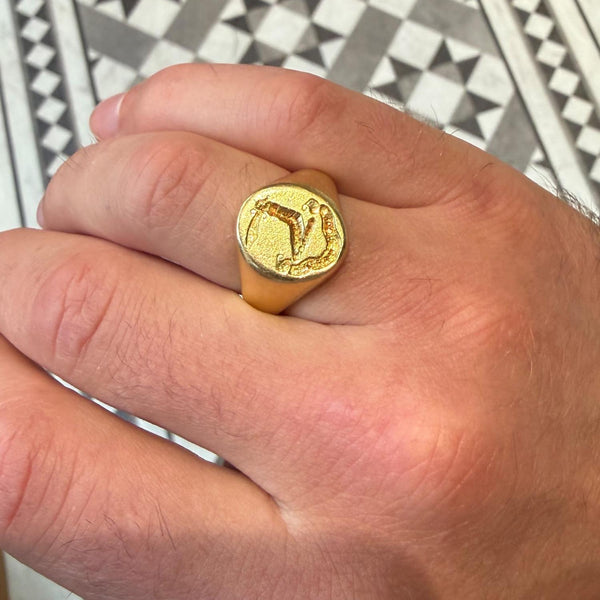 Vintage Charles Green and Sons Intaglio Signet Ring