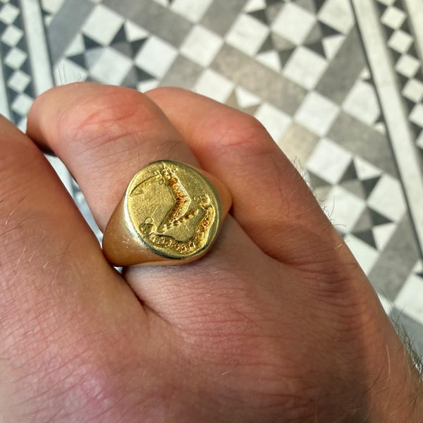 Vintage Charles Green and Sons Intaglio Signet Ring