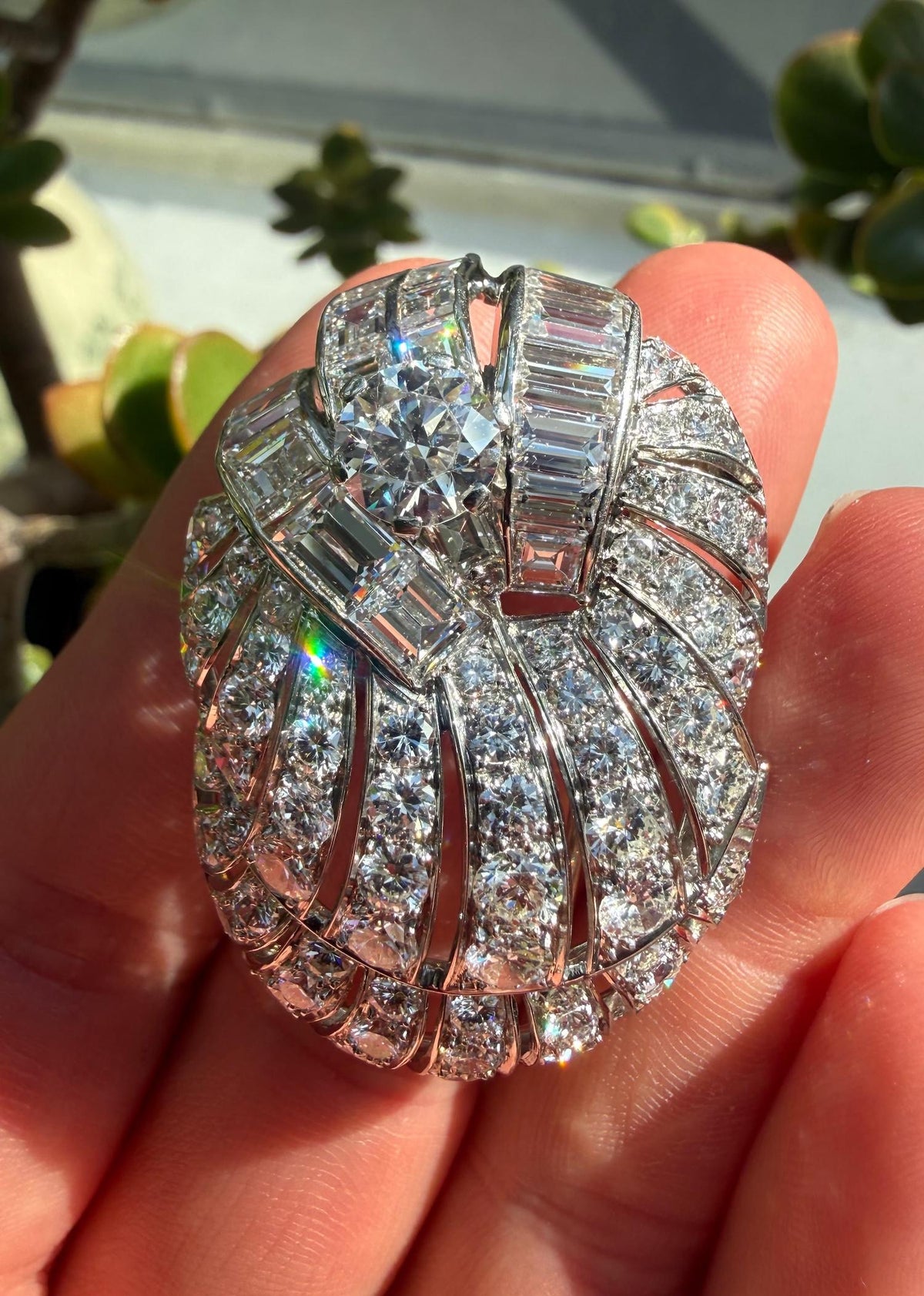 Art Deco Diamond Brooch